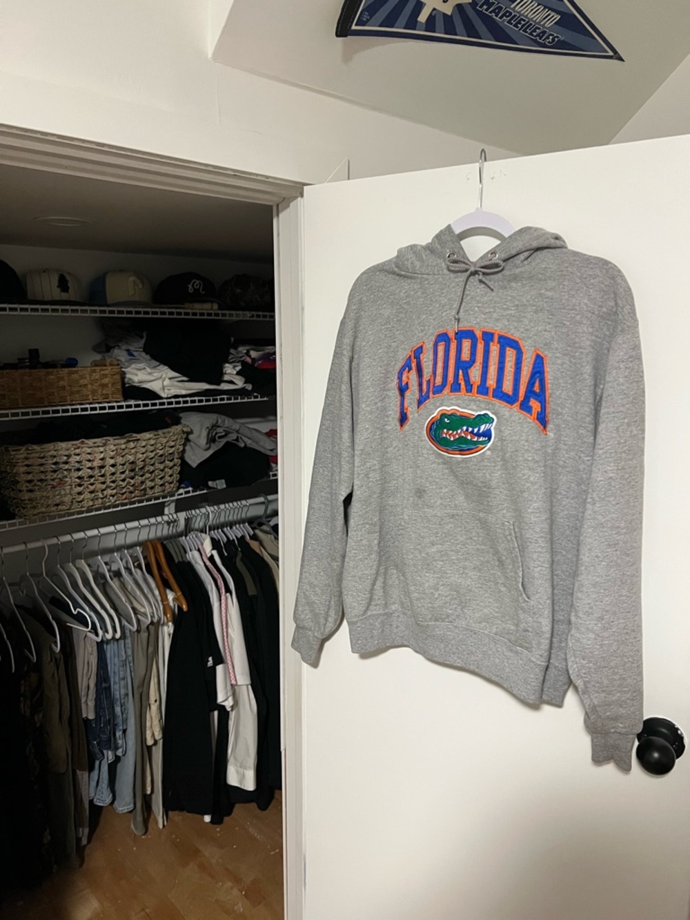 Florida Gators Gray Crewneck Sweatshirt with Orange & Blue Logo